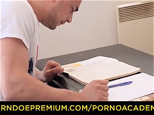 porno ACADEMIE - Tina Kay gets double penetration in scorching college romp