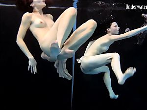 2 girls swim and get naked wondrous